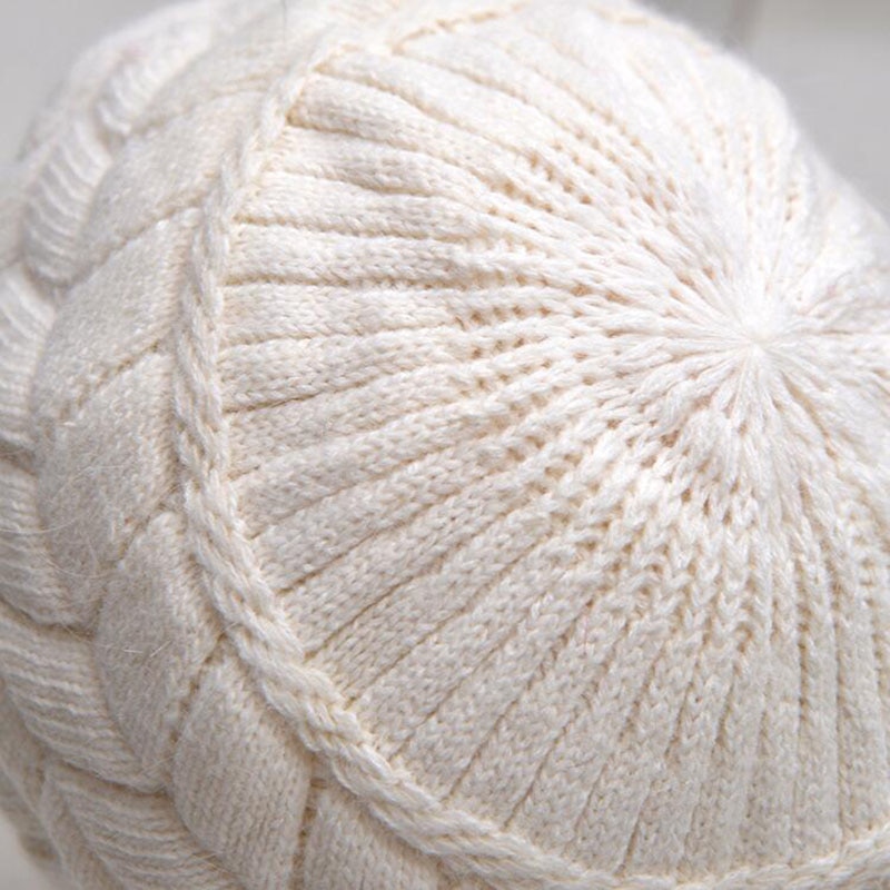 SUOGRY Women Knitted Hat Winter Solid Color Warm Hats Accessories Beanie Girls Skullies Caps Outdoor Bonnet