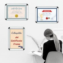 A4 CERTIFICATE FRAME COLLAPSIBLE FRAME FOR A4 DOCUMENT ALUMINUM CERTIFICATE FRAME OFFICE PRESENTATION BOARD