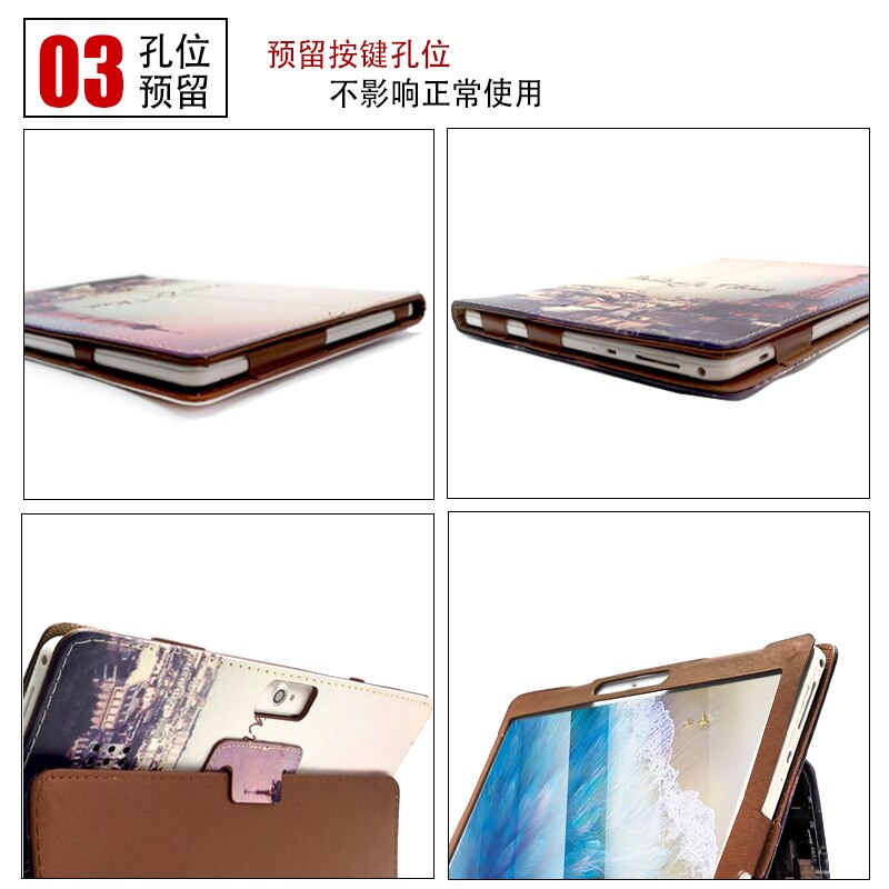 Étui en cuir PU pour TurboPad 1015 3G, housse de support Folio pour tablette 10.1 pouces + stylet gratuit