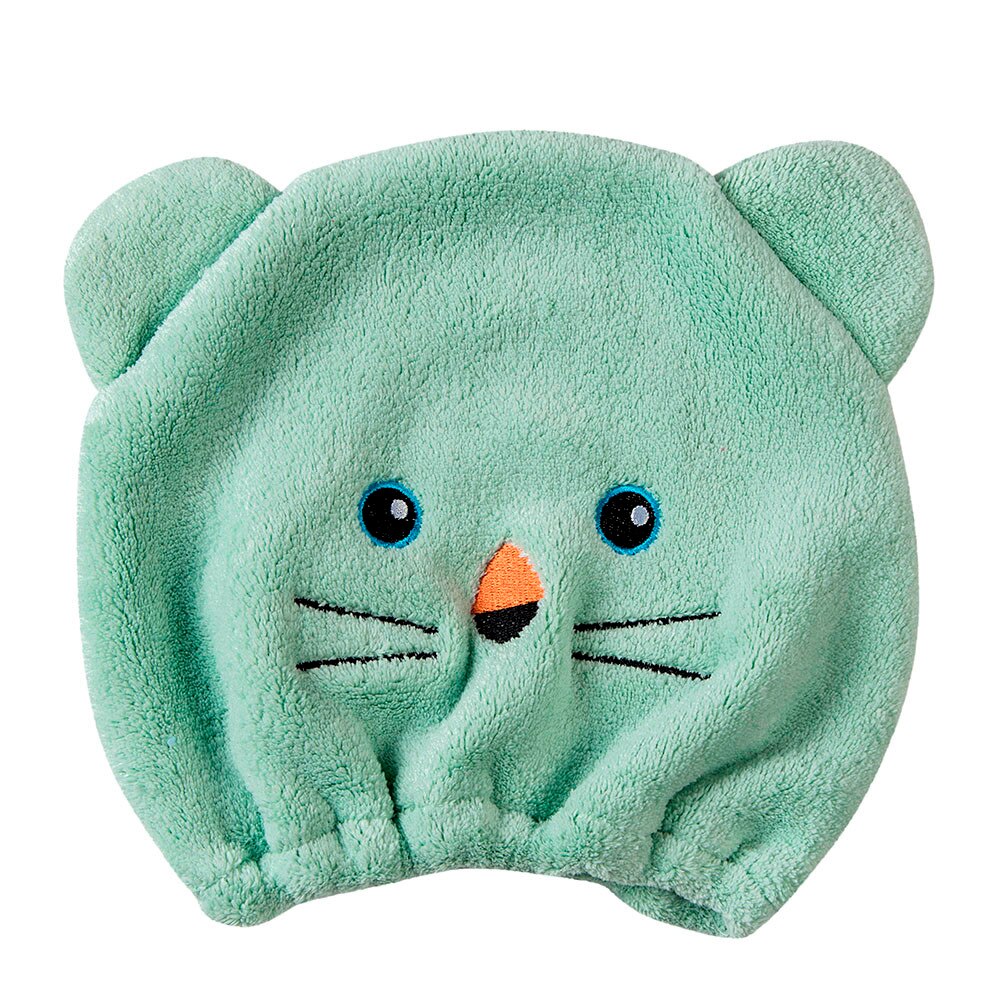 Adeeing microfibre cheveux Turban bonnet de douche rapidement sec cheveux douche chapeau enveloppé serviette bonnet de bain accessoires de salle de bain: Green