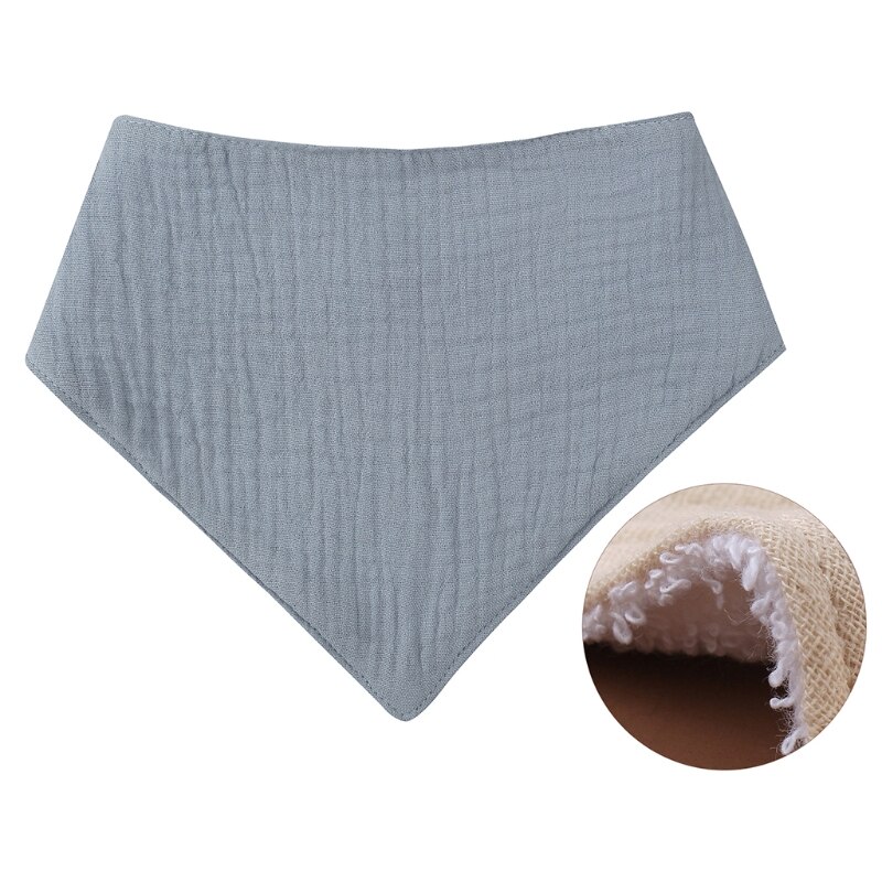 Bavaglino per allattamento per bambini bavaglino tinta unita bottone a pressione asciugamano Saliva morbido cotone triangolo Burp Cloth per neonato: S33