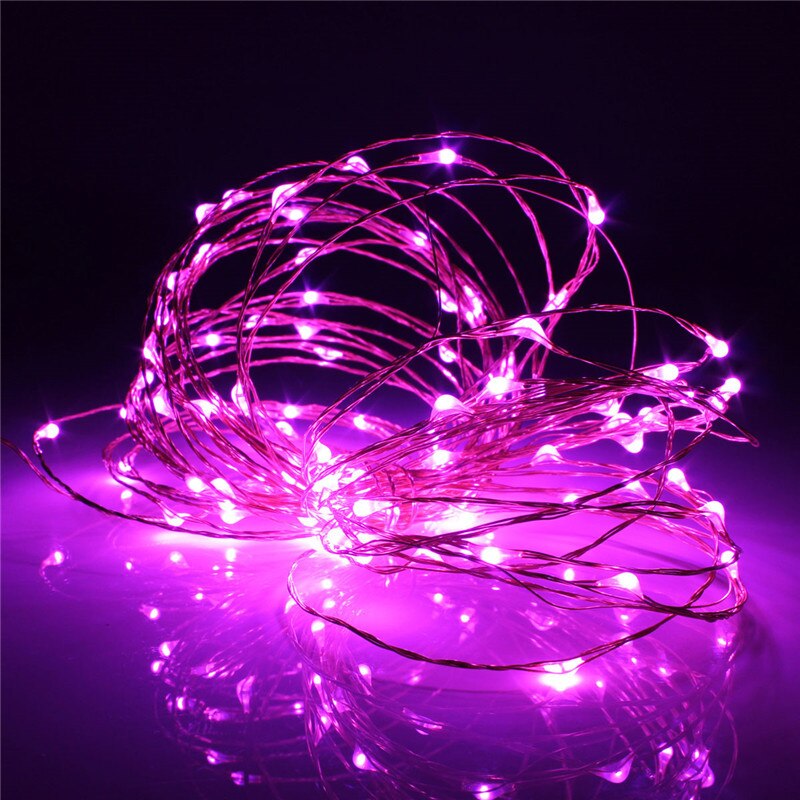 10M 100 LED Warm White String Fairy Light DC12V Waterproof Copper Wire Christmas: Pink