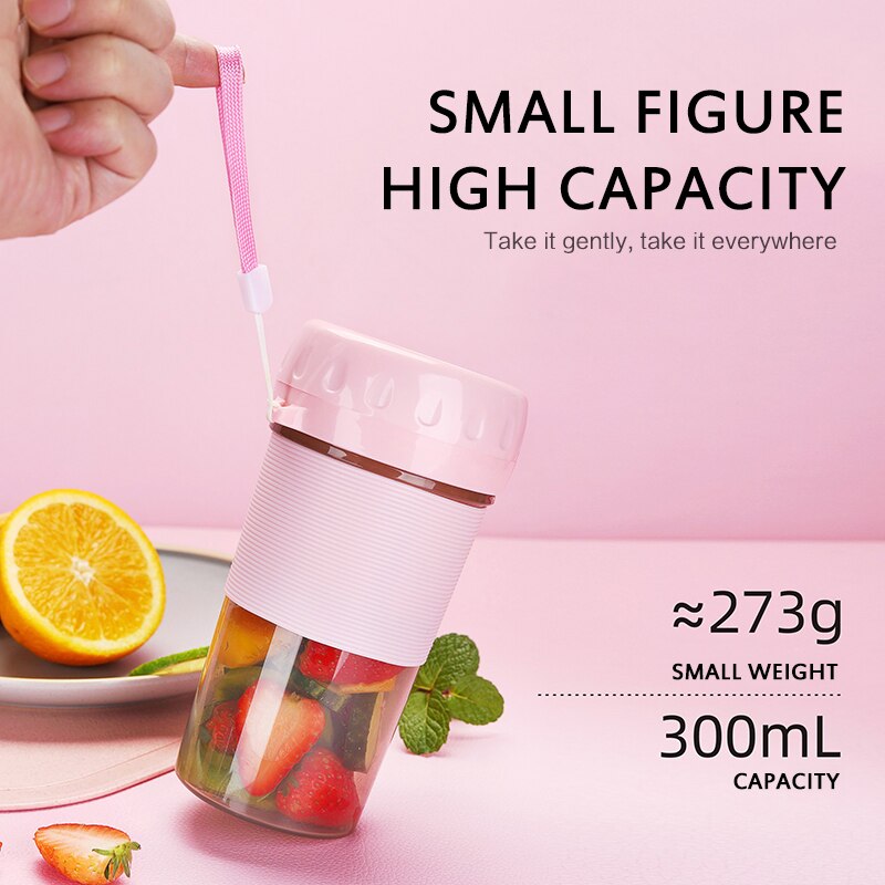 300 Ml Draagbare Juicer Cup Elektrische Fruit Mixer Usb Sap Blender Mini Koekenpan Machine Elektrische Student Sap Cup