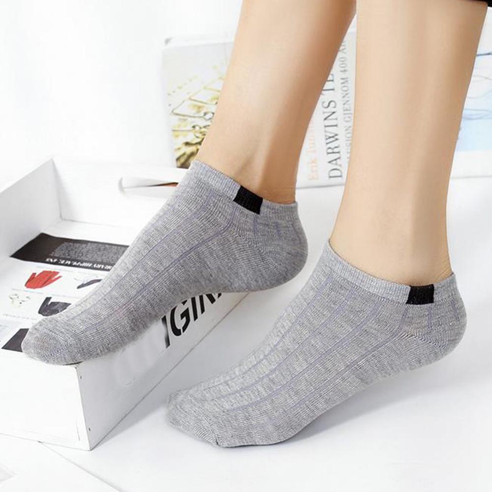 Een Paar Katoenen Sokken Vrouwen Mannen Ademende Sport Korte Sokjes Mode Effen Kleur Onzichtbare Antislip Elastische Boot sok
