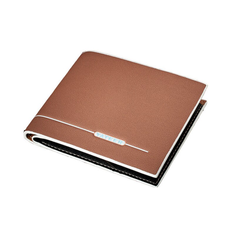 Retro Short Bifold Wallet for Men Small Leather Cards Wallets Purse Purses Male Mens Wallet Slim Business ID Card Holders Wallet