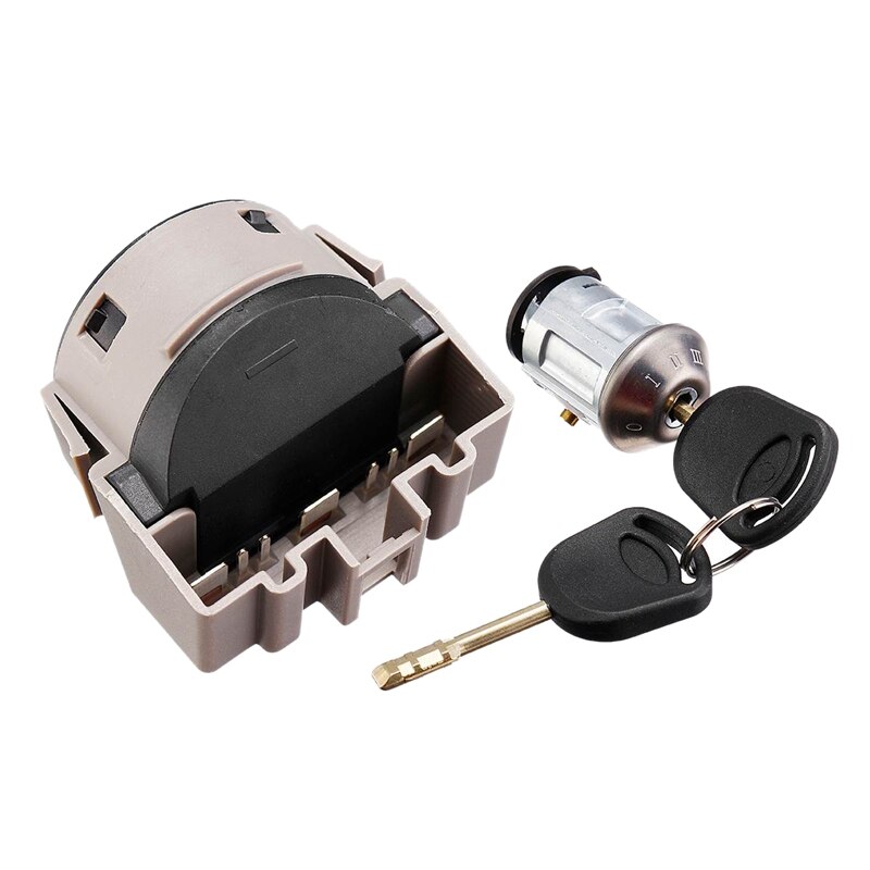 Interruptor de arranque de coche, cilindro de bloqueo con 2 llaves para Ford Focus MK1 Transit Connect 1998 1022184 1677531: Default Title