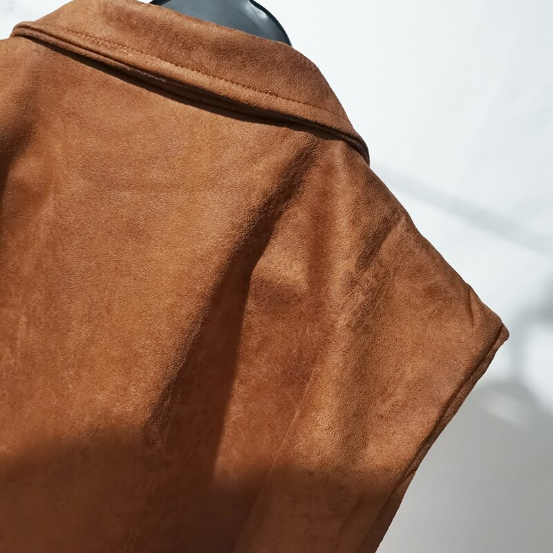 Waistcoat Men Vest Casual Faux leather leather Slim vest lapel classical Vintage gilet European style male