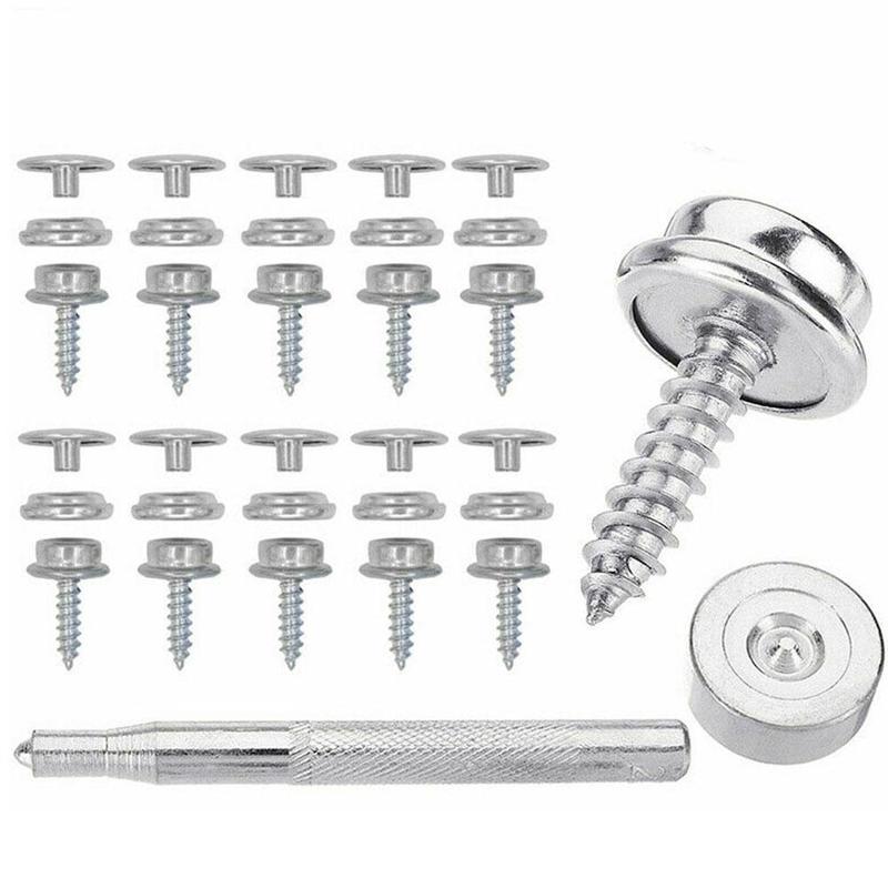 62 stücke Silber Edelstahl Reparatur Schraube einstellen 4*15mm Alle-eisen Marine Schrauben Druckknopf Bausatz Stiefel Abdeckung Presse Zucht schnappen Verschluss