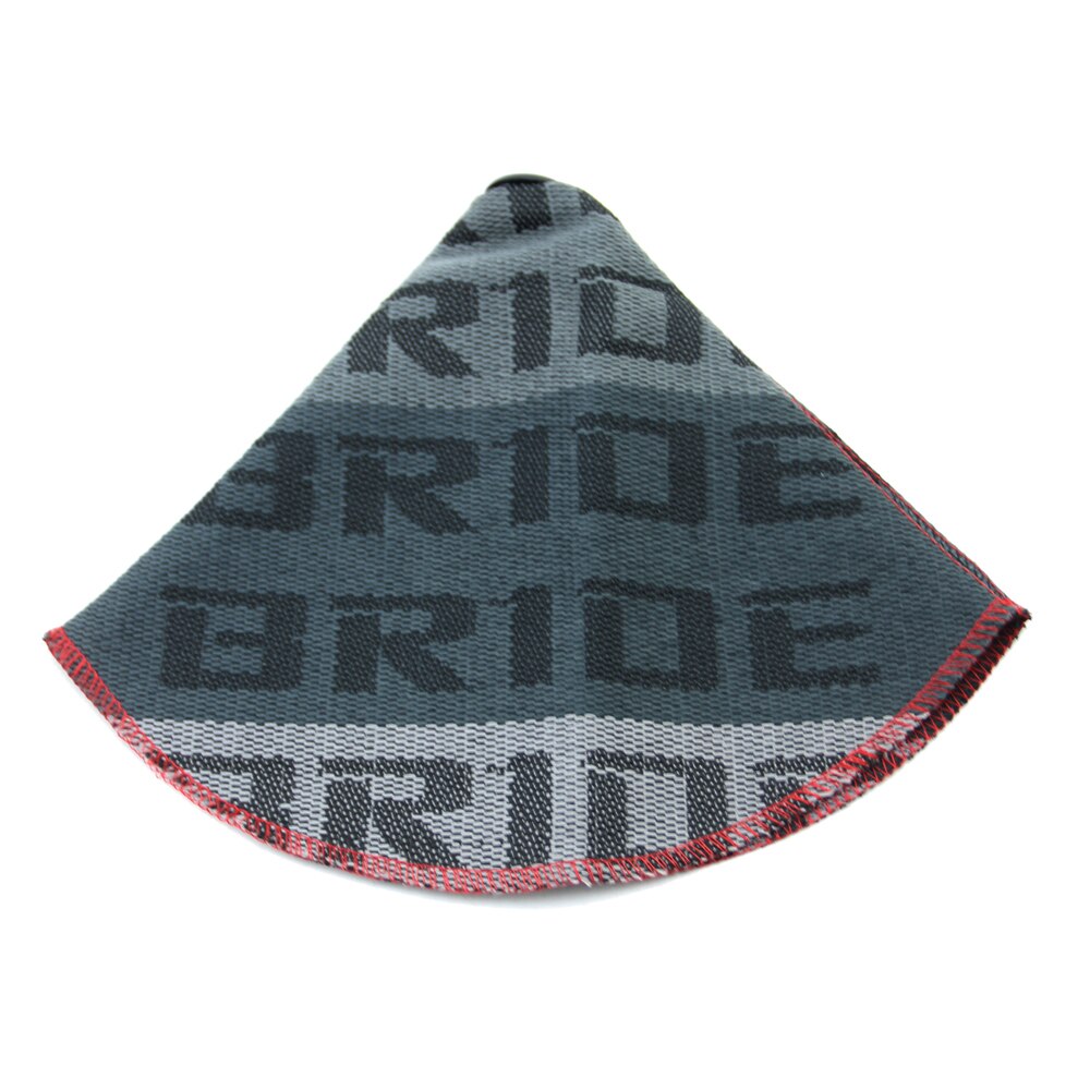 Estilo JDM Bride-pomo de palanca de cambios Manual, cubierta de polaina de tela, cubiertas de palanca de cambios a prueba de polvo: Light Gray