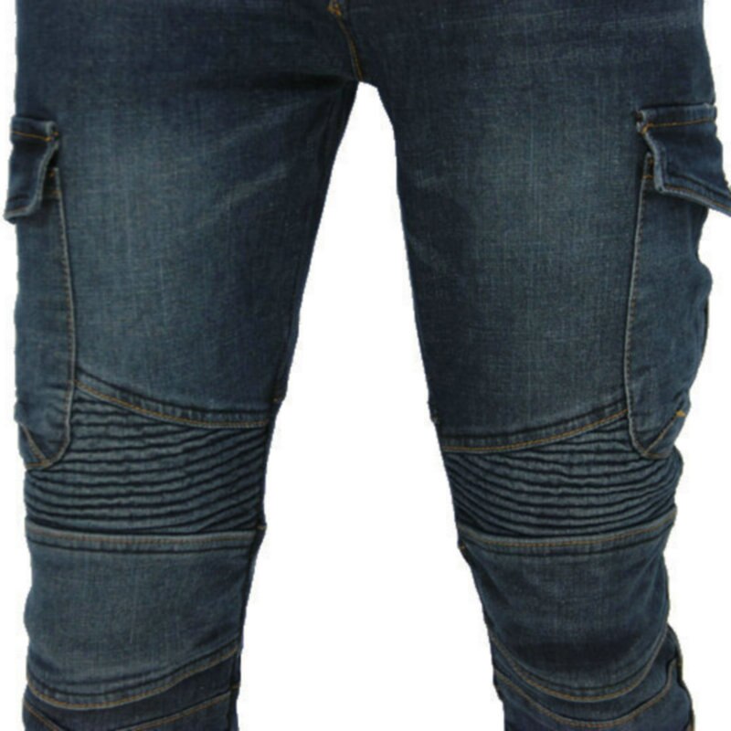Volero motorpool jes -6 motorsykkel ridebukser løs rett motorsykkel uformelle jeans lokomotiv beskyttende blå bukser