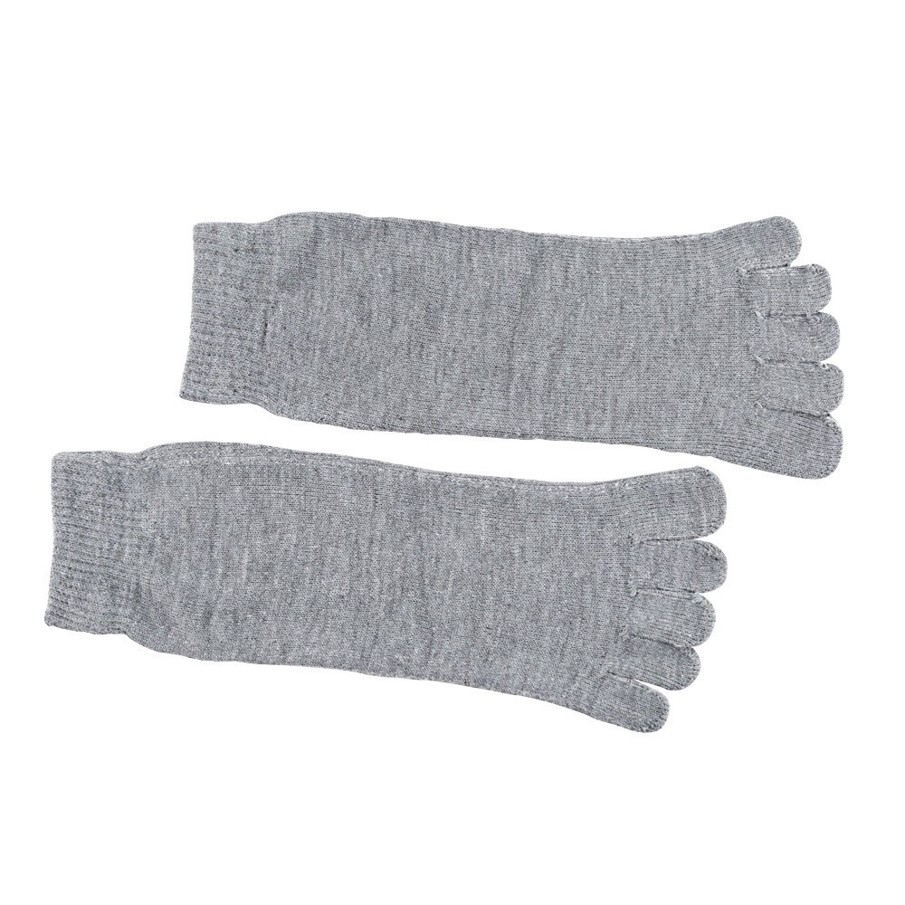 2pieces/1pair Five Full Socks Foot Care Pedicure Tools Orthopedic Toe Separating Wear-Resistant: Gray