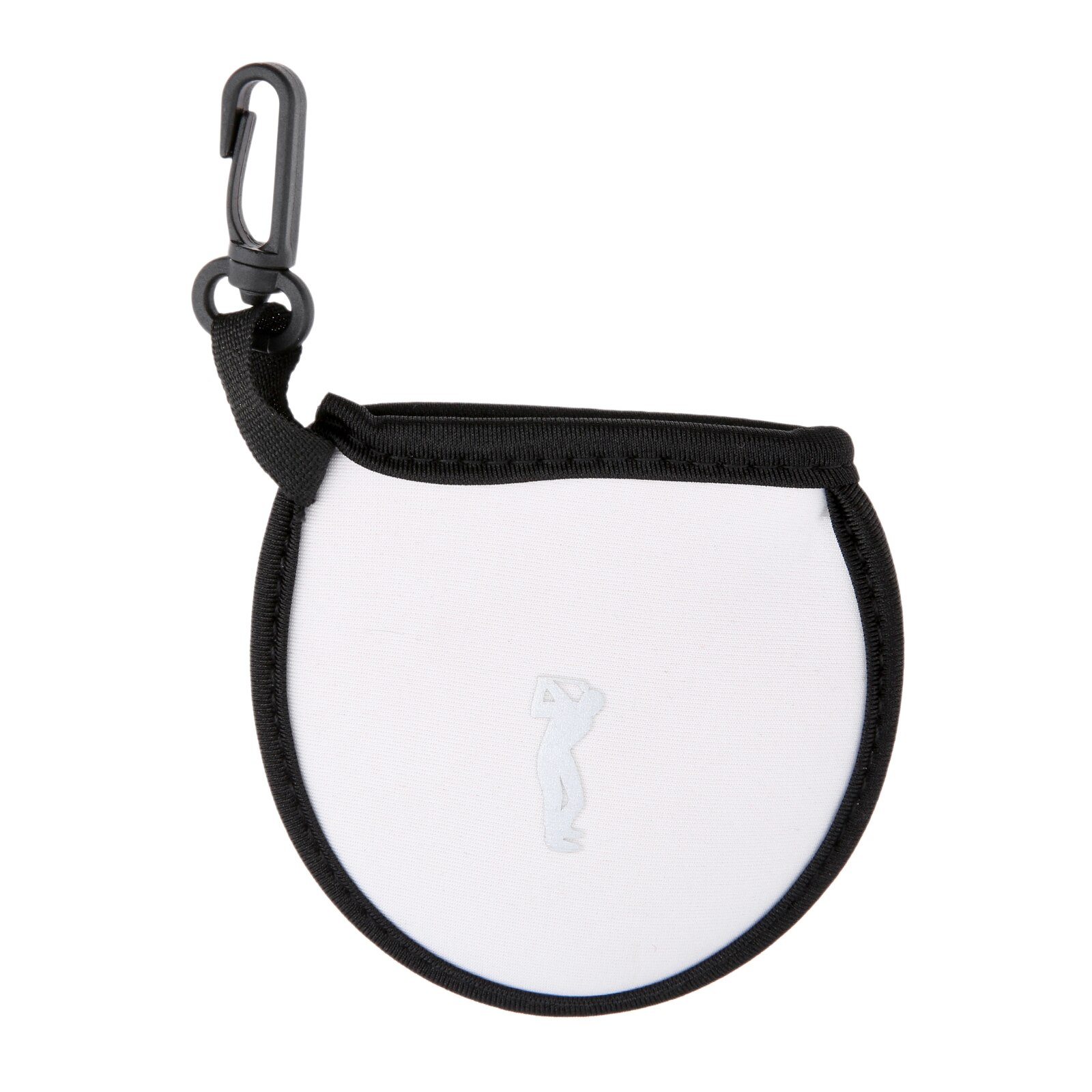 Bolsas portátiles de neopreno para pelotas de Golf, soporte de tee de Golf, bolsa de almacenamiento con Clip de cintura pequeña, soporte de hasta 2 pelotas para accesorios de entrenamiento: White