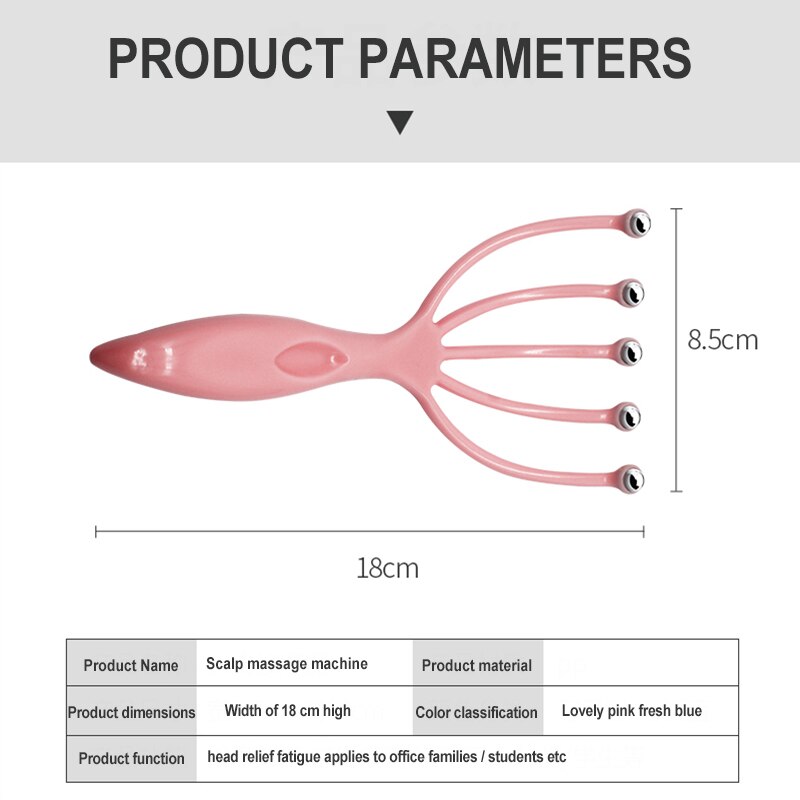 Scalp head massager head relaxing massager SPA scalp neck pressure relief massage release release headache steel ball massager