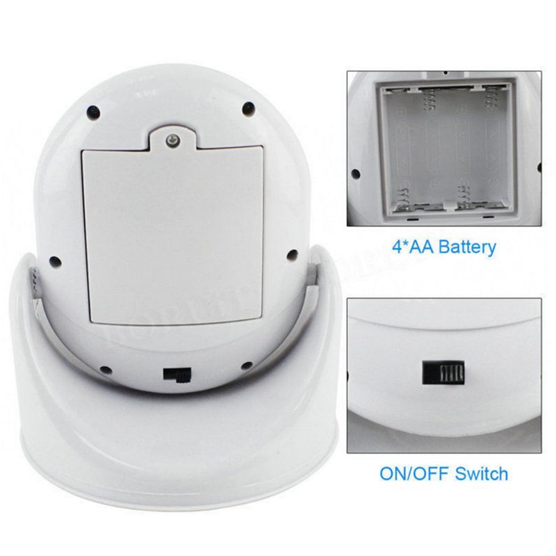 Wireless Infrared Motion Activated Sensor Light Lamp 360 Degree Rotation Motion Wall Lamps Toilet Night Outdoor Lights