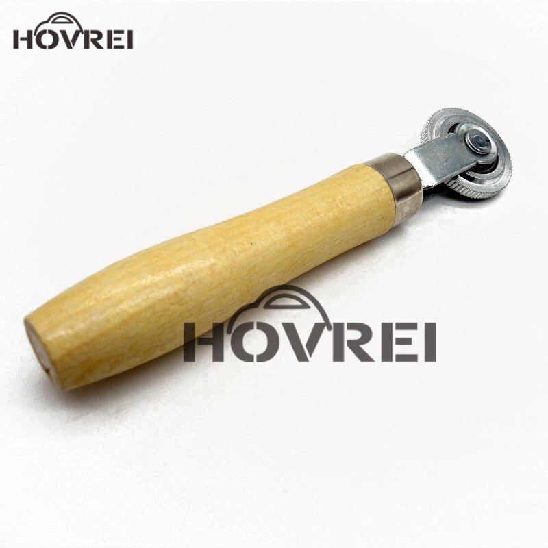 Draagbare Metalen Verdichting Roller met Rubber houten Handvat Autoband Reparatie Tools Auto Wiel rolling Tyre Repair Tools