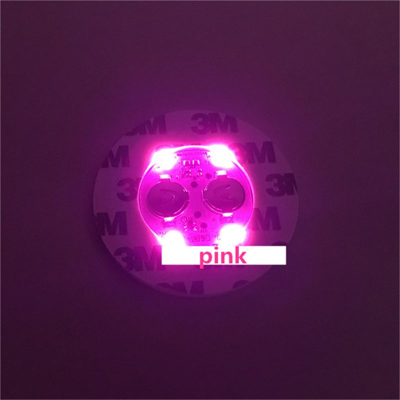 Led Coaster Licht Up Onderzetters Led Fles Lichten Fles Glorifier Led Sticker Flash Light Up Cup Coaster: Roze