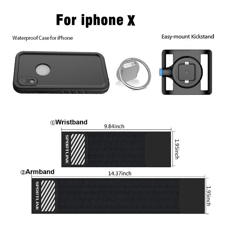 SOKUSIN Sport opaska na rękę opaska na telefon z wodoodporną obudową na telefon iPhone 11 12 Pro Max SE2020 X XS: For iPhone X