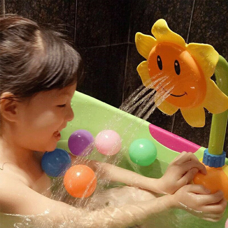 neueste Heiße Baby Schlecht Spielzeug freundlicher Sonnenblumen sprühen Wasser Dusche Badewanne Wasserhahn freundlicher Schlecht Spielzeug