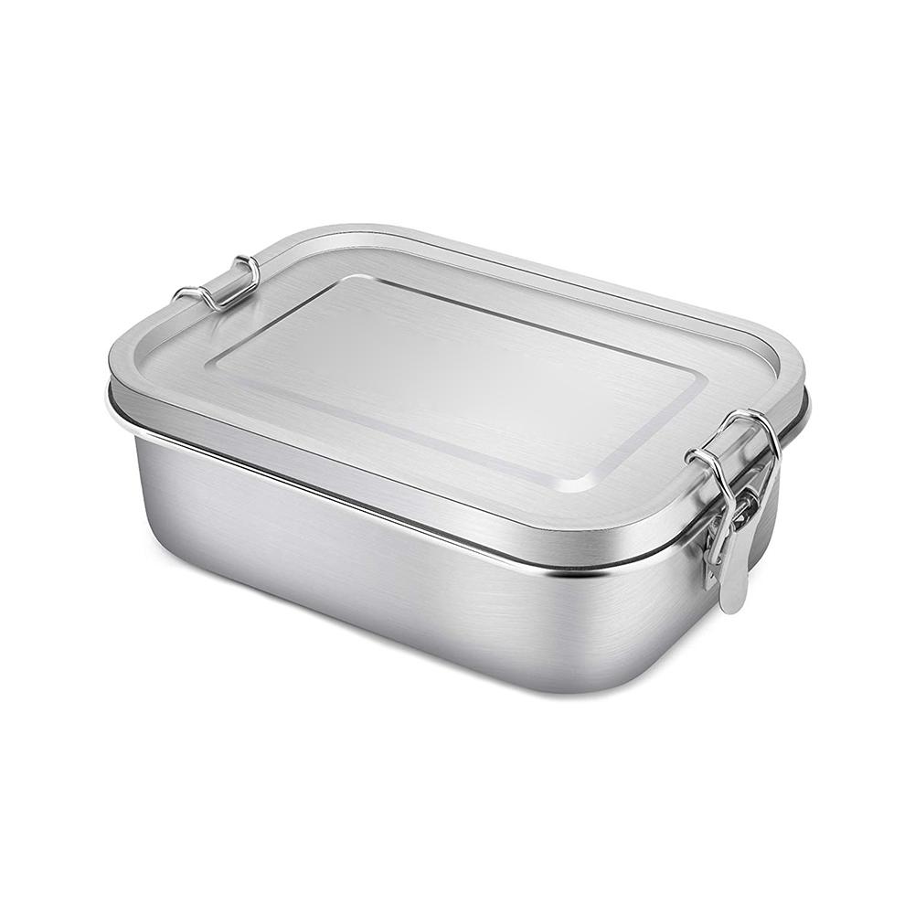 Rvs Lunchbox Gratis Brood Box Flexibele Scheiding Metalen Lunch Case Duurzame Geschikt Voor Wandelen School Kinderen