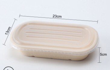 10 PCS Bento Box Eco-Friendly Lunch Box Food Container Disposable Pulp Microwavable Dinnerware Home Healthy Material Lunch Box: White / 20pcs