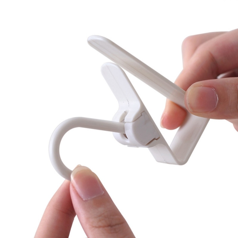 2pcs Swivel Hook Kitchen Sink Cabinet Door Hook Door-Back Garbage Bag Plastic Hook Bathroom Kitchen Organizer Hanger