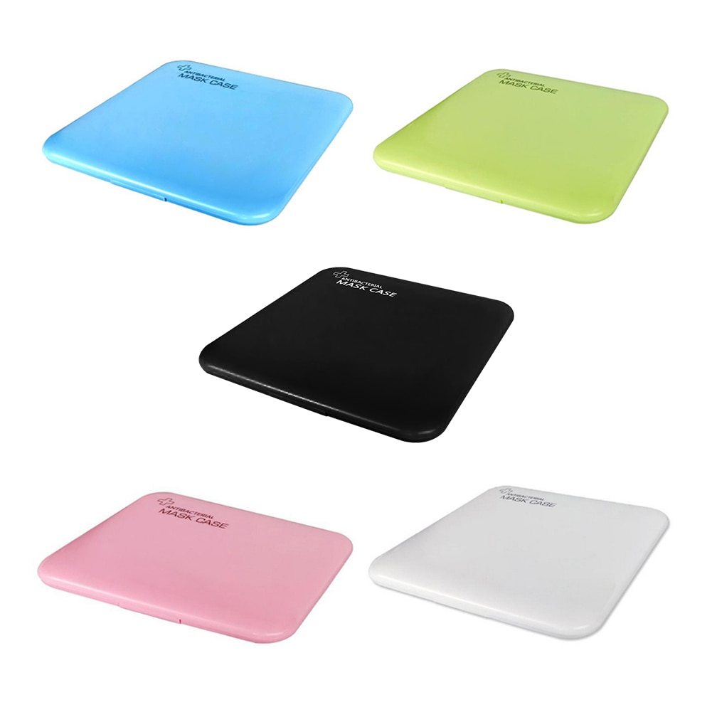 1pcs Mask Storage Box PP Silver Ion Disinfection Portable Mask Holder Organizer Face Masks Container Dustproof Mask Case