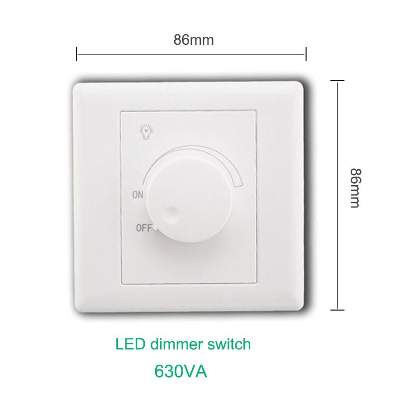 LED dimmer switch AC110V 220V 630W adjustable controller,used for panel light, downlight, spotlight, adjustable light brightness