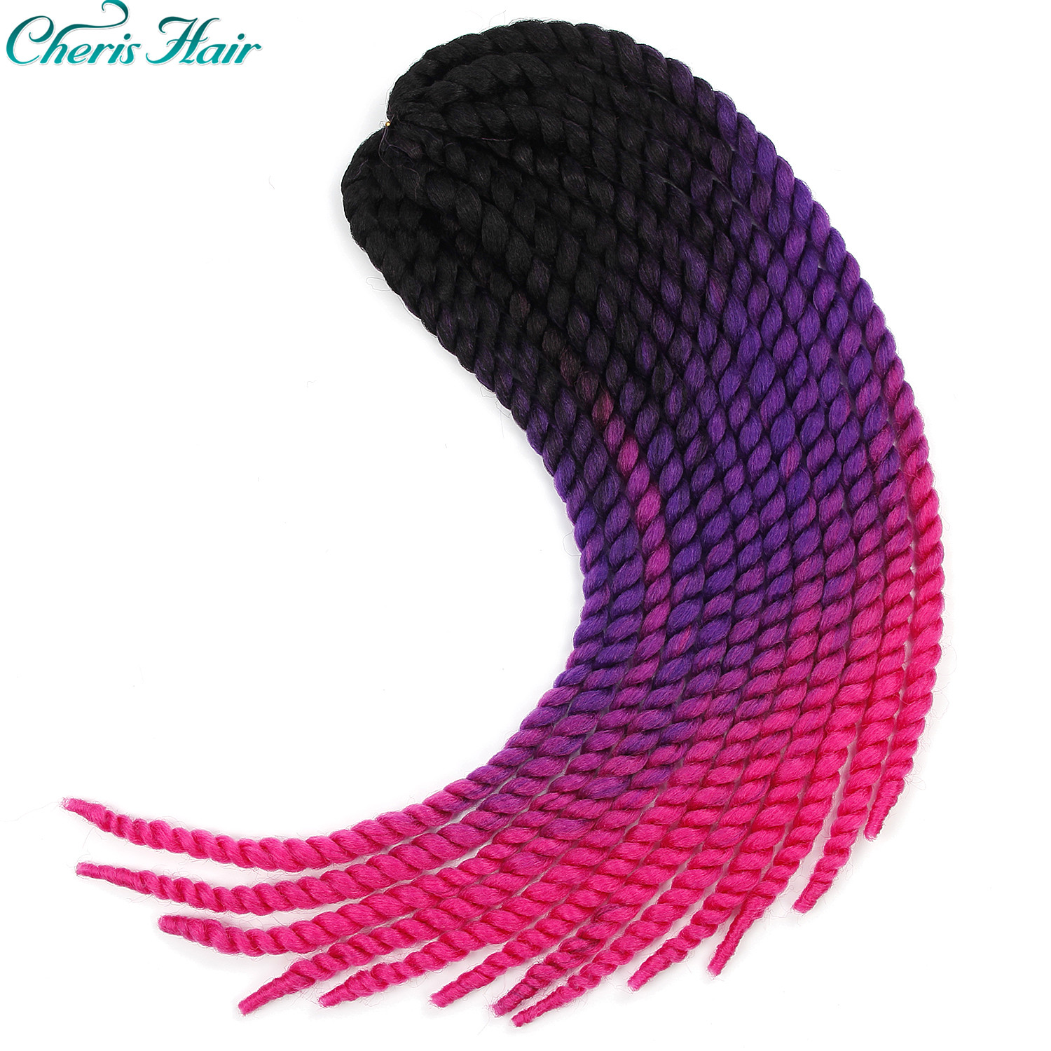 Tresses sénégalaises bouclées bouclées en Fiber synthétique, de grande taille, de couleur ombrée, tresses au Crochet, 22 pouces: n ° 10