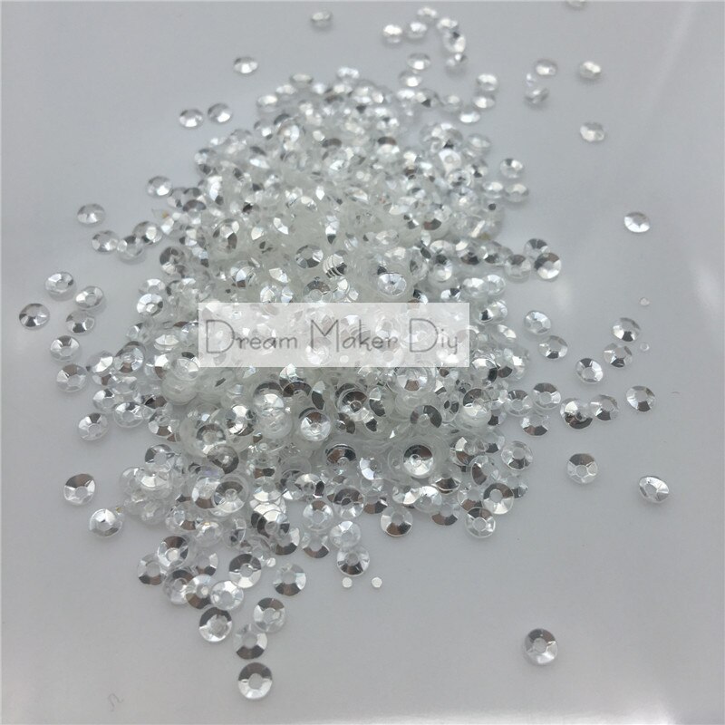 50 gram/lot 8000 stuks 3mm kristallen diepe beker pvc pailletten naai-/versieringsaccessoires pailletten bloemvorm