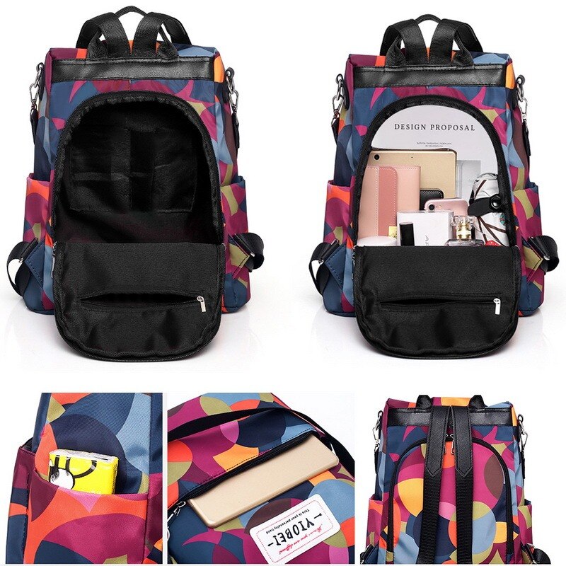 frauen Rucksack PU Leder Rucksack Reise Schulter Tasche Mädchen Anti-Diebstahl Bunte Rucksack Für Teenager tasche