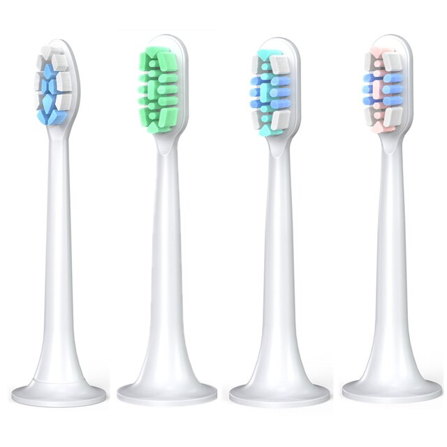 1-4pcs For Xiaomi Sonic Electric Toothbrush Heads T300 T500 T700 Ultrasonic 3D High-density Replacement Tooth Brush Heads: mix 4 colors