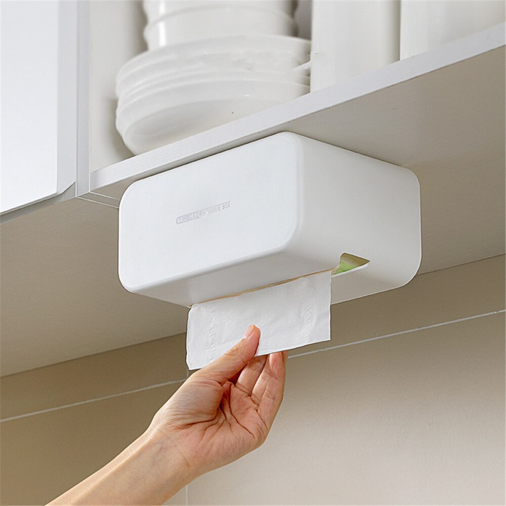 Wc Tissue Box Hangable Desktop Tissue Opslag Case Multifunctionele Papier Dispenser Badkamer Hoge Capaciteit Tissue Organizer
