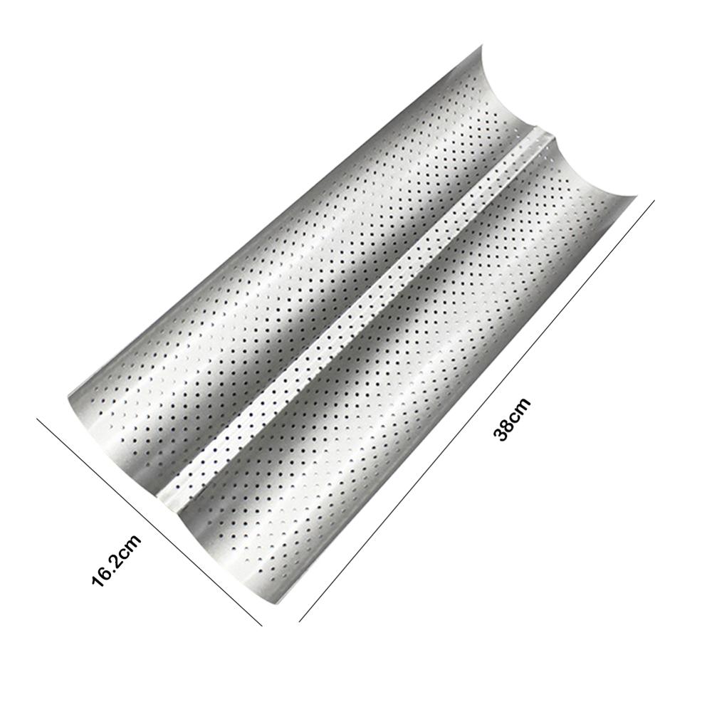 Toast Bread Cake Tray Steel Kitchen Non-stick Baking Long Bread Mold Carbon Pan Loaf Baguette Mold Loaves Baking Tray Bakeware: S Silver