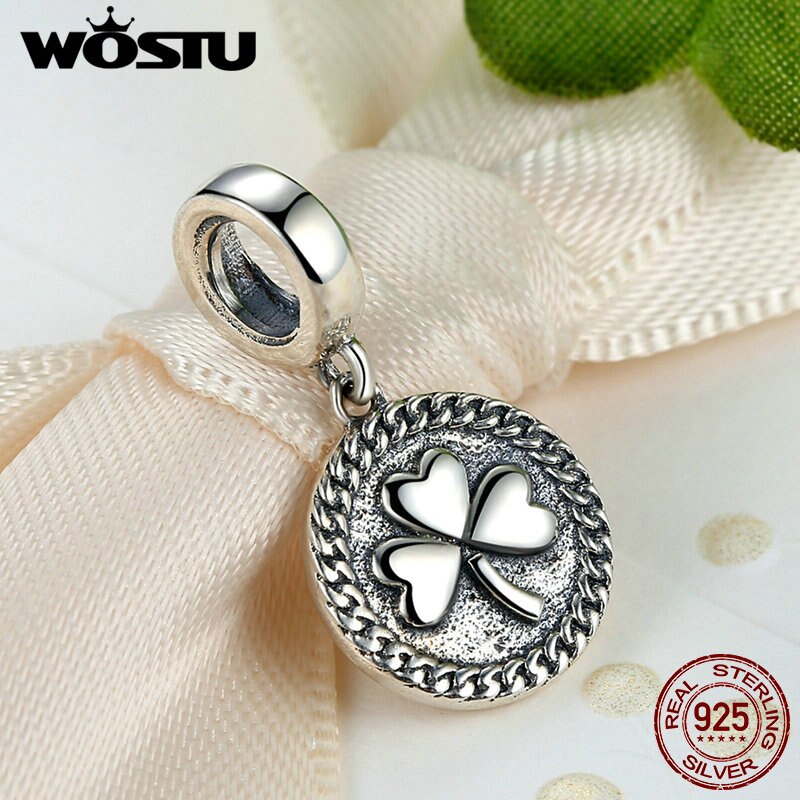 Autumn 100% 925 Sterling Silver Clover Charm Fit Original WST Bracelet Pendants Authentic Jewelry Women