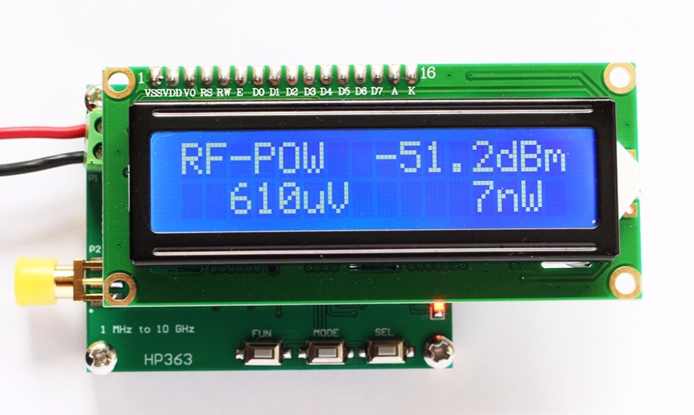 Hp363 rf effektmåler 1 mhz ~ 10 ghz  -50 ~ 0 dbm kan indstille rf-dæmpningsværdisensoren