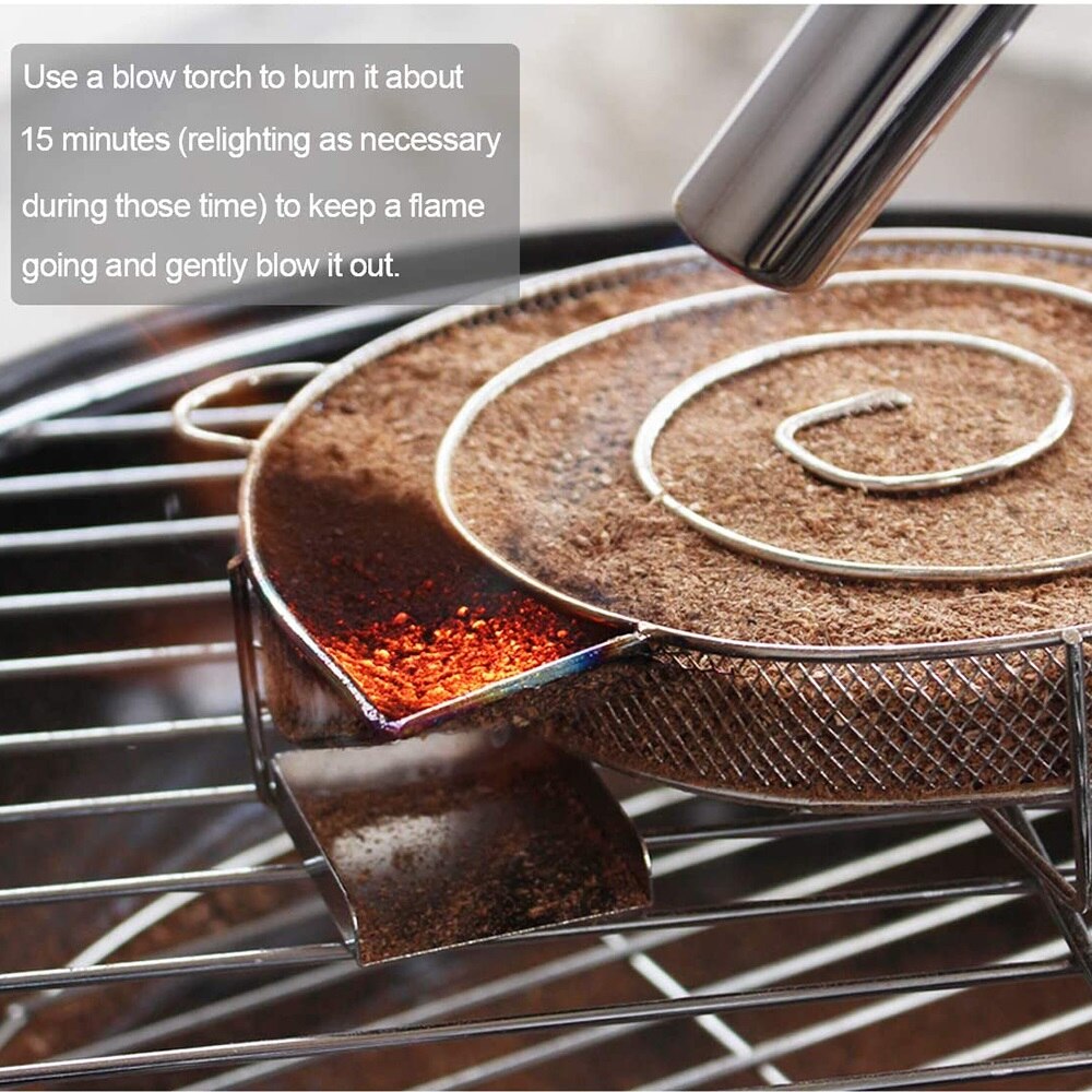 1Pcs Food Grade Stainless Steel Cold Smoker Generator BBQ Barbecue Grill Wood Chip Smoker Bacon Salmon Meat Burn Cooking Tools