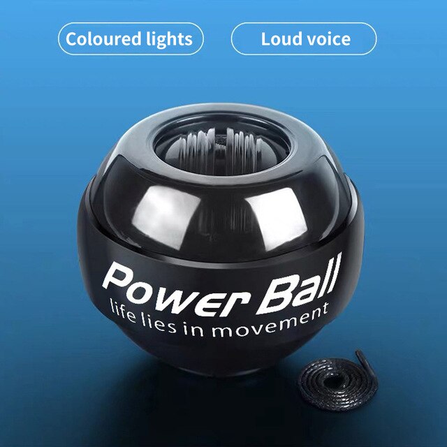 Bola de pulso led trainer gyroscope strengener gyro power ball braço exercitador powerball exercício máquina fitness pulso suprimentos: green