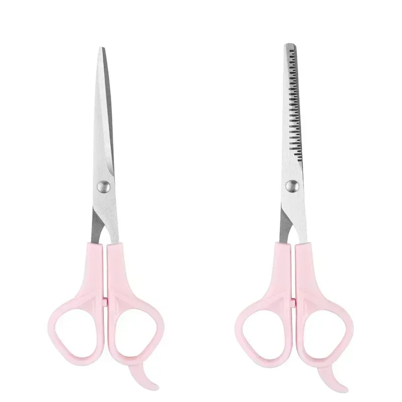 Sæt frisørsaks 6 tommer sakssæt værktøj til klipning af tyndt hår kam barbertilbehør salon frisørsaks: Gul