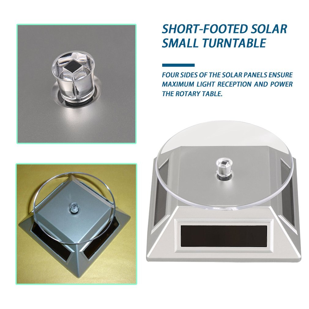 Solar Powered Rotating Jewelry Mobile Phone Ring Bracelet Watch Display Stand Nintendo ONLENY
