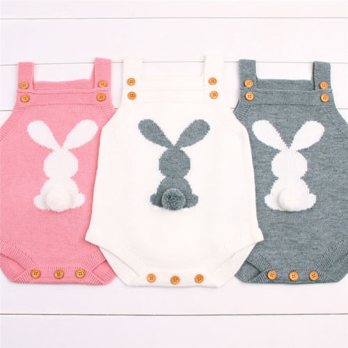 Leuke Bunny Kids Baby Meisje Jongen Breien Romper