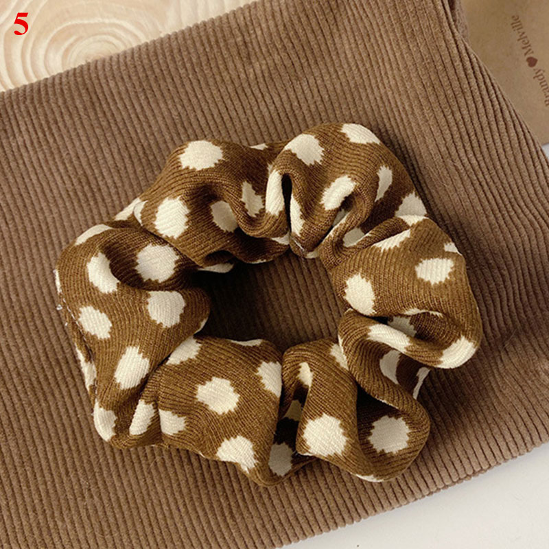 Autmn-coletero de terciopelo para mujer, accesorio para el pelo de leopardo, a rayas, para invierno