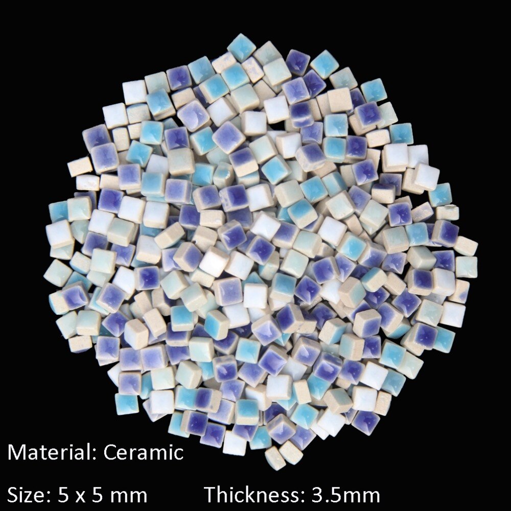 Tuile de mosaïque en Micro céramique de 5mm, épaisseur: 3.5mm, matériel artisanal pour loisirs de bricolage Mini carreaux de mosaïque en porcelaine, bricolage