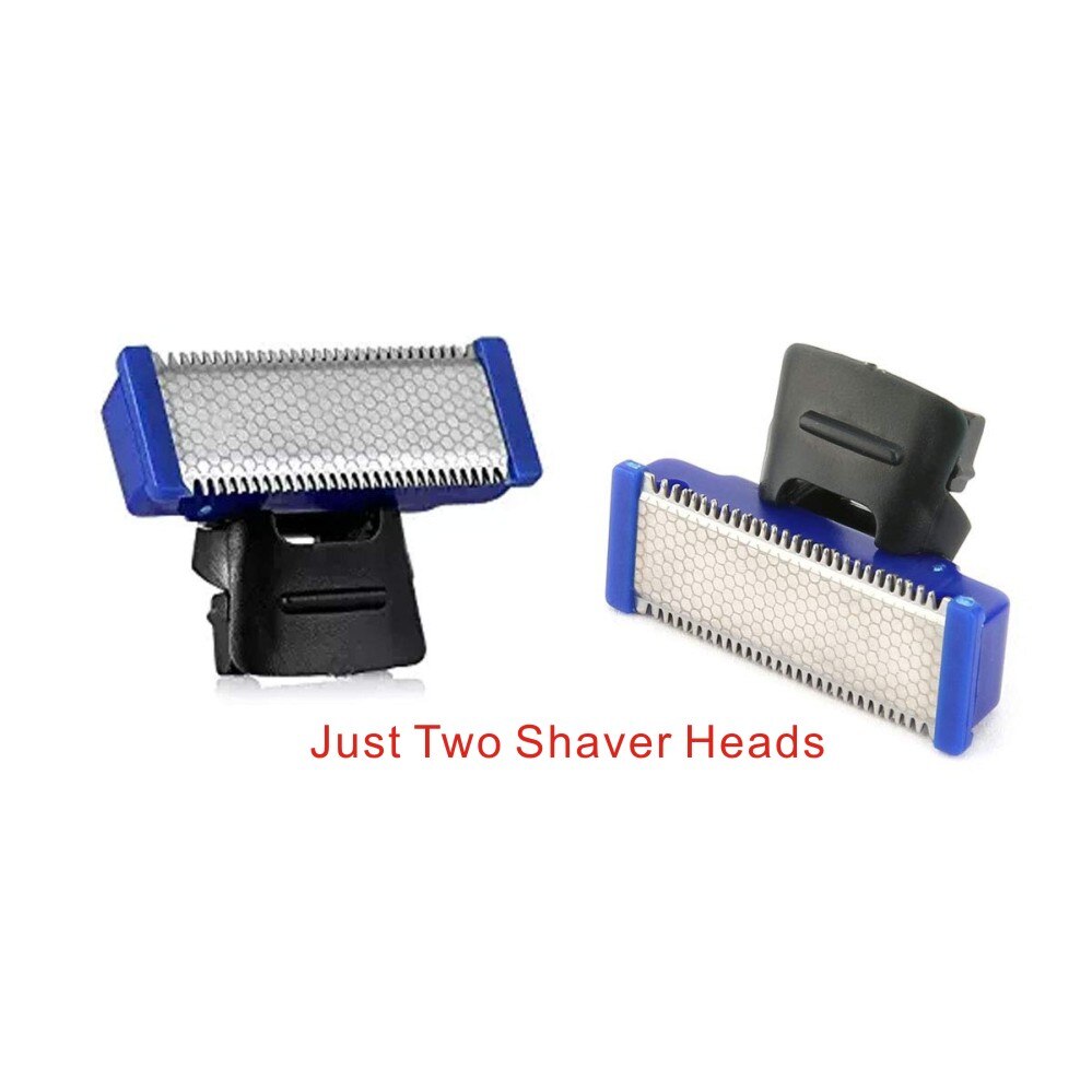 Razor USB Rechargeable Men Washable Rechargeable Electric Shaver Electric Shaving Beard Trimer Machine: Just two heads