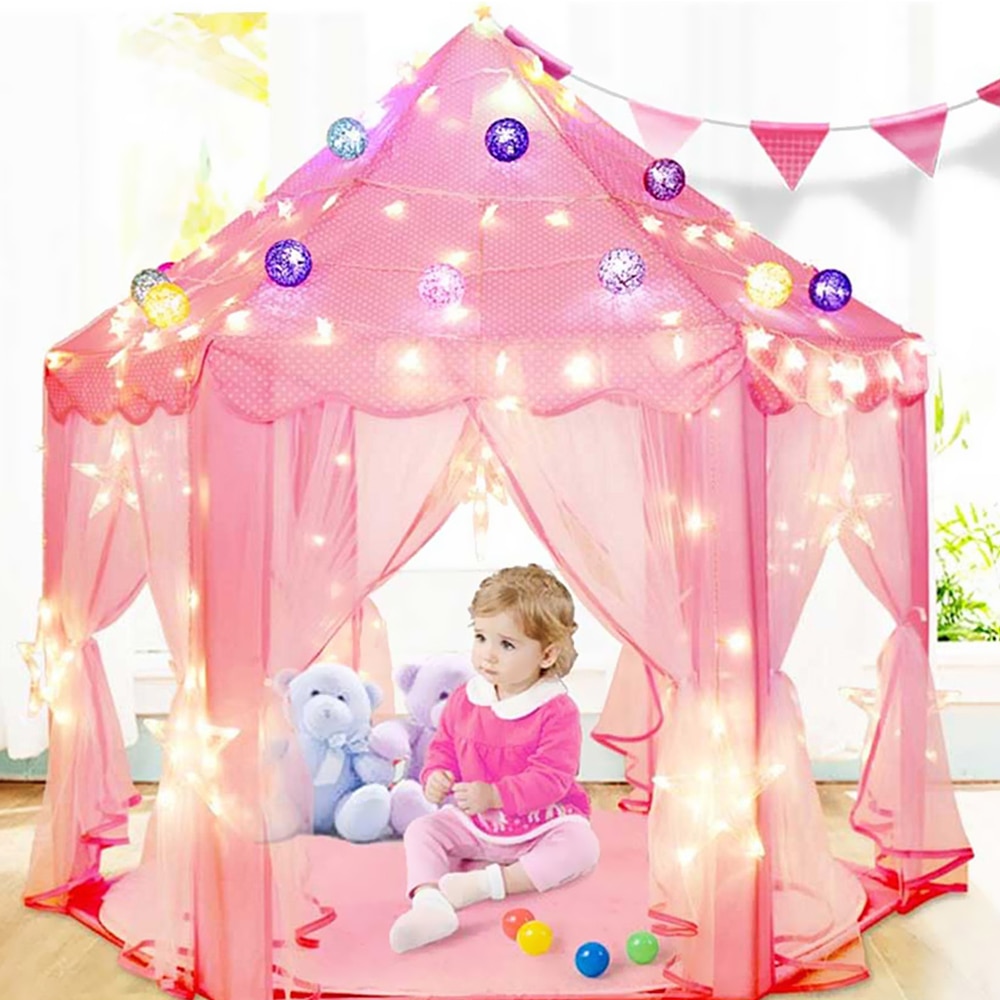 Portable Children's Tent Toy Ball Pool Princess Girl's Castle Kids Small House Folding Play Tent Play House Baby Beach Tent Toy