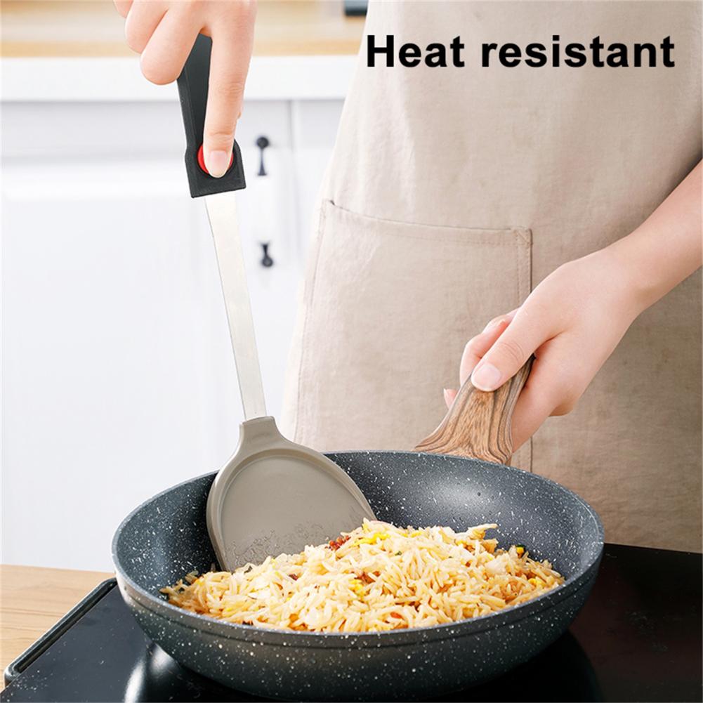 Silicone Cooking Spatula Nonstick Heat Resistant Dishwasher Safe Ergonomic Handle Anti-scratch Kitchen Turner for Home