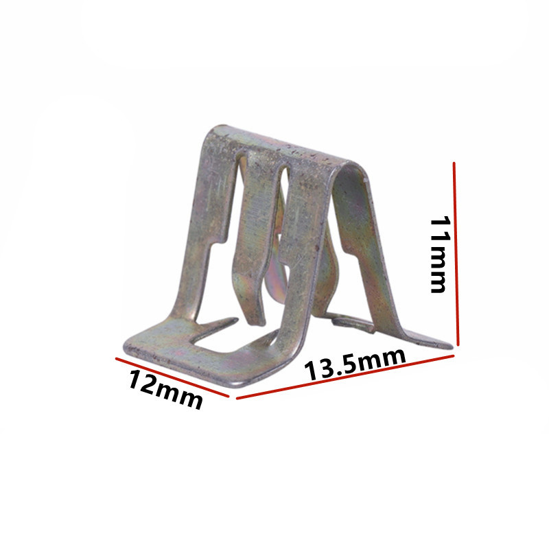 Auto U-Type Metalen Ijzeren Klem Center Console Dashboard Geluid Radio Cd Dvd Navigatie Panel Fasteners Clips Rivet Auto snap Gesp: 10Pcs Other