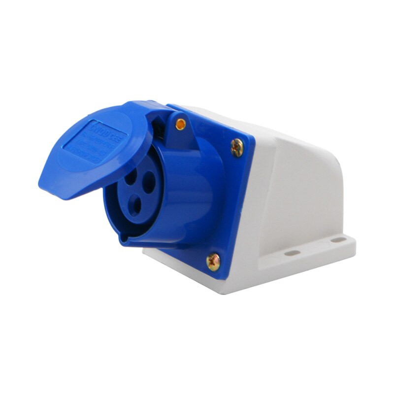 16 amp 3 ben industristik 220-250v vejrbestandige  ip44 2p+e 3 fase 16a