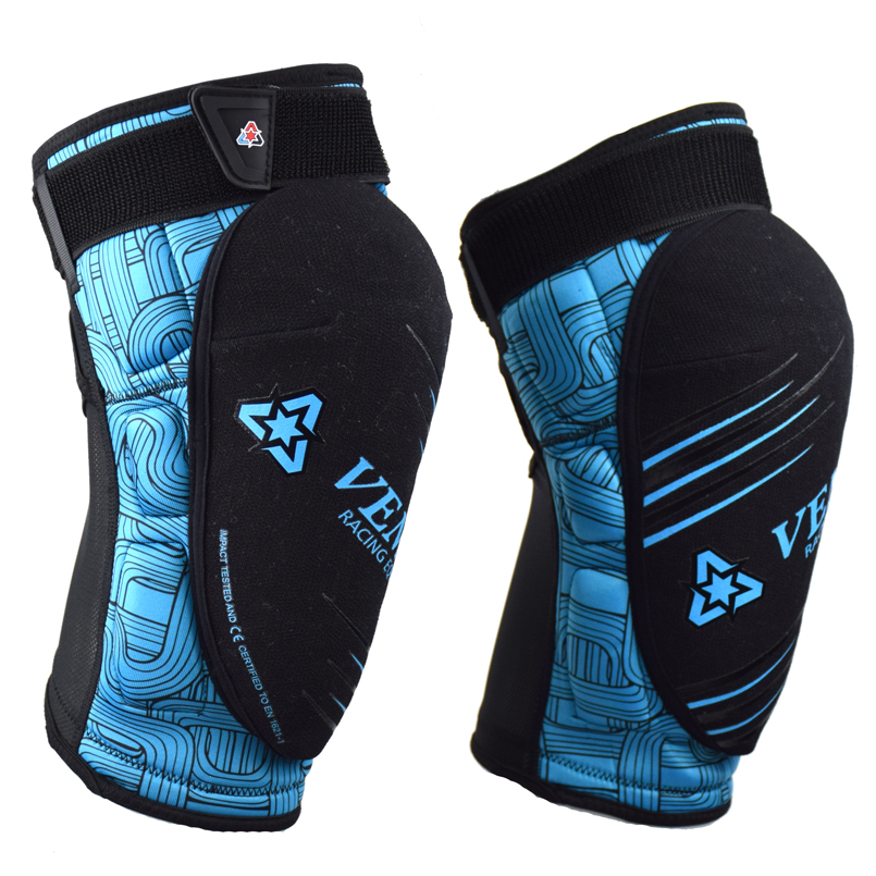 VEMAR MTB Knee Protector Guard Mountain Bike Knee Pads Slider BMX DH ATV Motorcycle Protective Gear Motocross Knee Protection: E03-BLUE