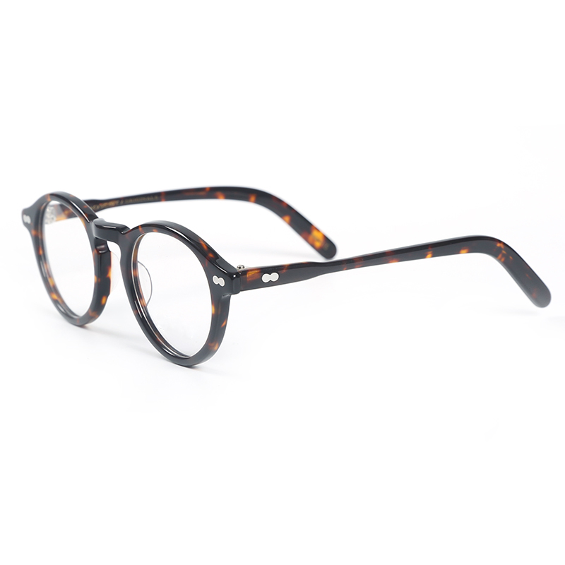 Armação de óculos ópticos para homens e mulheres, óculos vintage johnny depp, armação de óculos de acetato para computador, lentes transparentes: CINZA