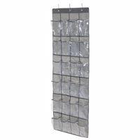 1pc 24 Grid Over Door Hanging Organizer Convenient Storage Holder Rack Closet Shoes Shoe Rack Non-Woven Fabric Shoes Holder